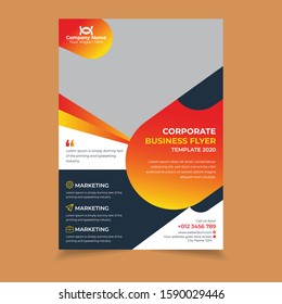 Business abstract vector template. Brochure design, cover modern layout, annual report, poster, flyer in A4 with colorful triangles, geometric shapes for tech, science, market with light background,