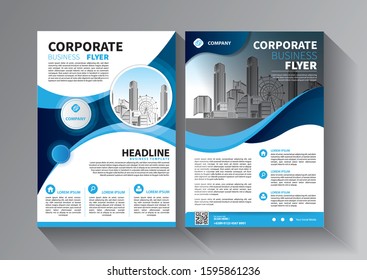 Business abstract vector template. Brochure design, cover modern layout, annual report, poster, flyer in A4 with colorful triangles, geometric shapes for tech, science, market with light background