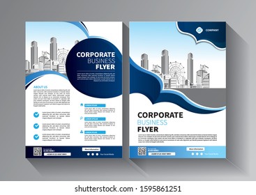 Business abstract vector template. Brochure design, cover modern layout, annual report, poster, flyer in A4 with colorful triangles, geometric shapes for tech, science, market with light background