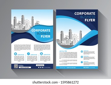 Business abstract vector template. Brochure design, cover modern layout, annual report, poster, flyer in A4 with colorful triangles, geometric shapes for tech, science, market with light background