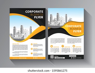 Business abstract vector template. Brochure design, cover modern layout, annual report, poster, flyer in A4 with colorful triangles, geometric shapes for tech, science, market with light background