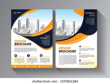 Business abstract vector template. Brochure design, cover modern layout, annual report, poster, flyer in A4 with colorful triangles, geometric shapes for tech, science, market with light background