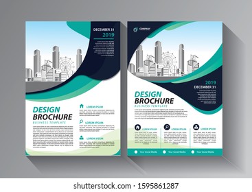 Business abstract vector template. Brochure design, cover modern layout, annual report, poster, flyer in A4 with colorful triangles, geometric shapes for tech, science, market with light background