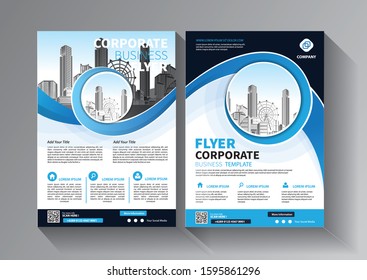 Business abstract vector template. Brochure design, cover modern layout, annual report, poster, flyer in A4 with colorful triangles, geometric shapes for tech, science, market with light background