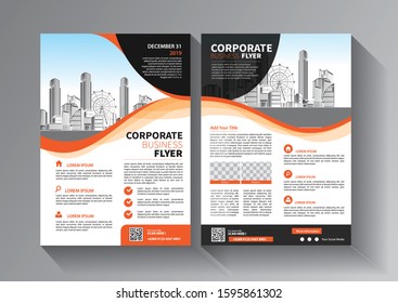 Business abstract vector template. Brochure design, cover modern layout, annual report, poster, flyer in A4 with colorful triangles, geometric shapes for tech, science, market with light background