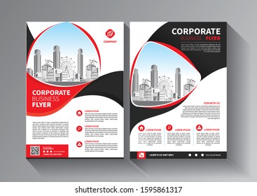 Business abstract vector template. Brochure design, cover modern layout, annual report, poster, flyer in A4 with colorful triangles, geometric shapes for tech, science, market with light background