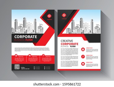 Business abstract vector template. Brochure design, cover modern layout, annual report, poster, flyer in A4 with colorful triangles, geometric shapes for tech, science, market with light background