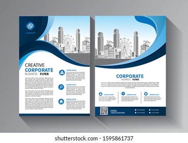Business abstract vector template. Brochure design, cover modern layout, annual report, poster, flyer in A4 with colorful triangles, geometric shapes for tech, science, market with light background