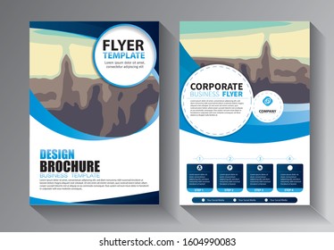 Business abstract vector template. Brochure design, cover modern layout, annual report, poster, flyer in A4 with colorful triangles, geometric shapes for tech, science, market with light background