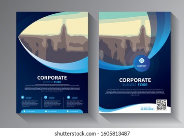 Business abstract vector template. Brochure design, cover modern layout, annual report, poster, flyer in A4 with colorful triangles, geometric shapes for tech, science, market with light background