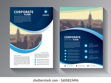 Business abstract vector template. Brochure design, cover modern layout, annual report, poster, flyer in A4 with colorful triangles, geometric shapes for tech, science, market with light background