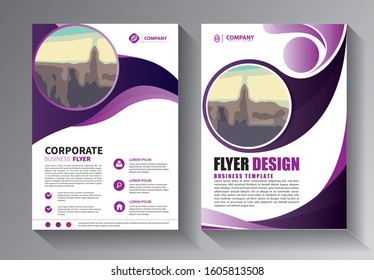 Business abstract vector template. Brochure design, cover modern layout, annual report, poster, flyer in A4 with colorful triangles, geometric shapes for tech, science, market with light background