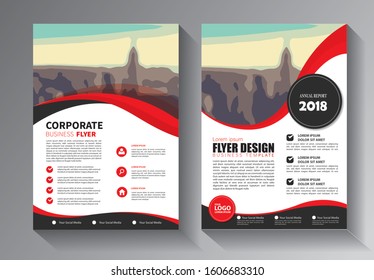 Business abstract vector template. Brochure design, cover modern layout, annual report, poster, flyer in A4 with colorful triangles, geometric shapes for tech, science, market with light background