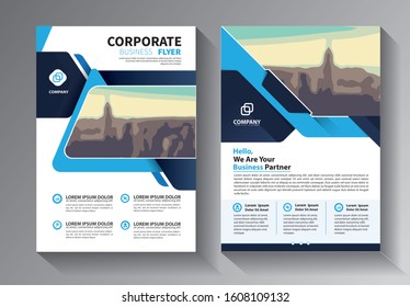 Business abstract vector template. Brochure design, cover modern layout, annual report, poster, flyer in A4 with colorful triangles, geometric shapes for tech, science, market with light background