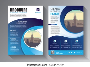 Business abstract vector template. Brochure design, cover modern layout, annual report, poster, flyer in A4 with colorful triangles, geometric shapes for tech, science, market with light background