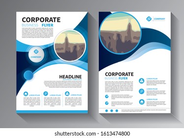 Business abstract vector template. Brochure design, cover modern layout, annual report, poster, flyer in A4 with colorful triangles, geometric shapes for tech, science, market with light background