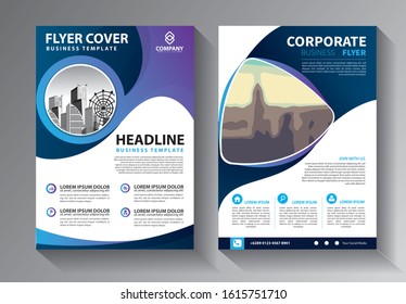 Business abstract vector template. Brochure design, cover modern layout, annual report, poster, flyer in A4 with colorful triangles, geometric shapes for tech, science, market with light background