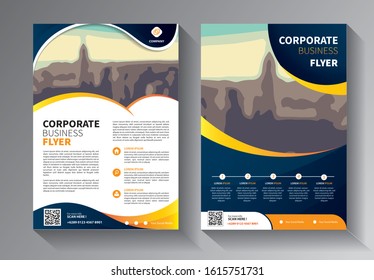 Business abstract vector template. Brochure design, cover modern layout, annual report, poster, flyer in A4 with colorful triangles, geometric shapes for tech, science, market with light background