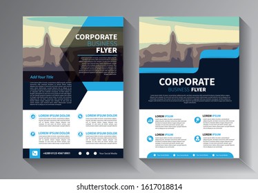 Business abstract vector template. Brochure design, cover modern layout, annual report, poster, flyer in A4 with colorful triangles, geometric shapes for tech, science, market with light background