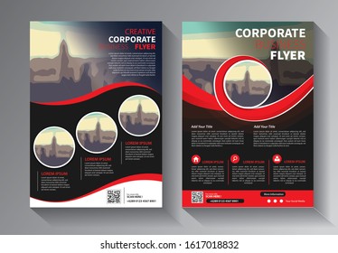 Business abstract vector template. Brochure design, cover modern layout, annual report, poster, flyer in A4 with colorful triangles, geometric shapes for tech, science, market with light background