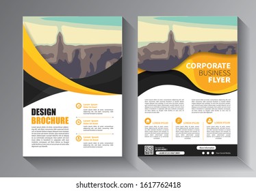 Business abstract vector template. Brochure design, cover modern layout, annual report, poster, flyer in A4 with colorful triangles, geometric shapes for tech, science, market with light background
