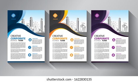 Business abstract vector template. Brochure design, cover modern layout, annual report, poster, flyer in A4 with colorful triangles, geometric shapes for tech, science, market with light background