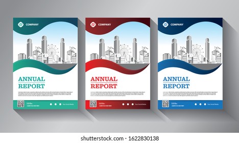 Business abstract vector template. Brochure design, cover modern layout, annual report, poster, flyer in A4 with colorful triangles, geometric shapes for tech, science, market with light background