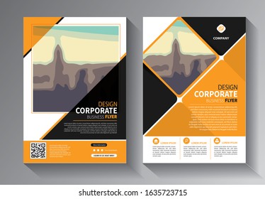 Business abstract vector template. Brochure design, cover modern layout, annual report, poster, flyer in A4 with colorful triangles, geometric shapes for tech, science, market with light background