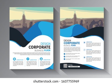 Business abstract vector template. Brochure design, cover modern layout, annual report, poster, flyer in A4 with colorful triangles, geometric shapes for tech, science, market with light background