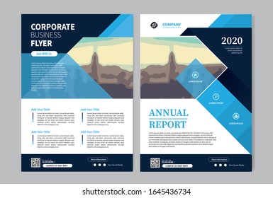 Business abstract vector template. Brochure design, cover modern layout, annual report, poster, flyer in A4 with colorful triangles, geometric shapes for tech, science, market with light background