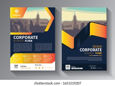Business abstract vector template. Brochure design, cover modern layout, annual report, poster, flyer in A4 with colorful triangles, geometric shapes for tech, science, market with light background