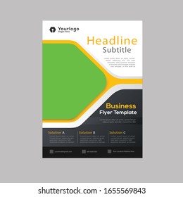 Business abstract vector template. Brochure design, cover modern layout, annual report, poster, flyer in A4 with colorful triangles, geometric shapes for tech, science, market with light background