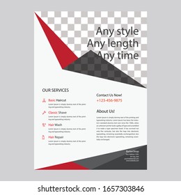 Business abstract vector template. Brochure design, cover modern layout, annual report, poster, flyer in A4 with colorful triangles, geometric shapes for tech, science, market with light background