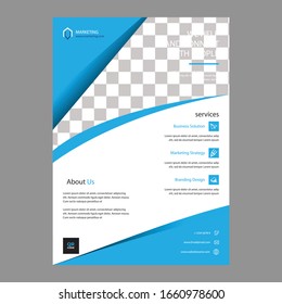 Plantilla vectorial abstracta del negocio. Diseño de folleto, diseño moderno de portada, informe anual, afiche, volante en A4 con triángulos coloridos, formas geométricas para tecnología, ciencia, mercado con fondo claro