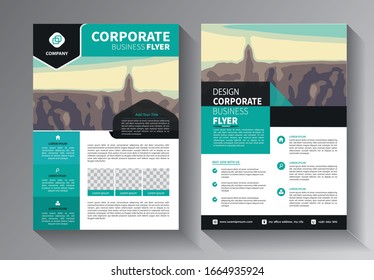 Business abstract vector template. Brochure design, cover modern layout, annual report, poster, flyer in A4 with colorful triangles, geometric shapes for tech, science, market with light background