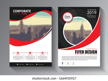 Business abstract vector template. Brochure design, cover modern layout, annual report, poster, flyer in A4 with colorful triangles, geometric shapes for tech, science, market with light background