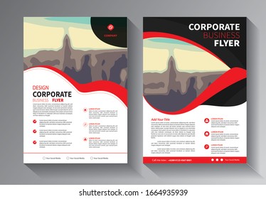 Business abstract vector template. Brochure design, cover modern layout, annual report, poster, flyer in A4 with colorful triangles, geometric shapes for tech, science, market with light background