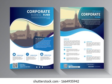 Business abstract vector template. Brochure design, cover modern layout, annual report, poster, flyer in A4 with colorful triangles, geometric shapes for tech, science, market with light background