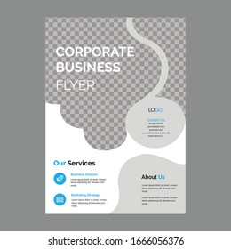 Business abstract vector template. Brochure design, cover modern layout, annual report, poster, flyer in A4 with colorful triangles, geometric shapes for tech, science, market with light background