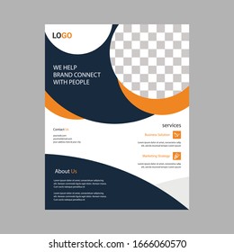 Plantilla vectorial abstracta del negocio. Diseño de folleto, diseño moderno de portada, informe anual, afiche, volante en A4 con triángulos, formas geométricas para tecnología, ciencia, mercado con fondo claro