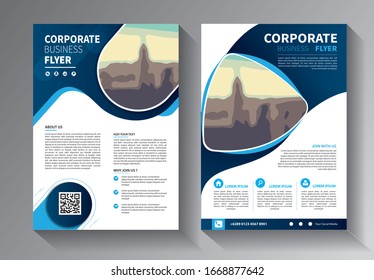 Business abstract vector template. Brochure design, cover modern layout, annual report, poster, flyer in A4 with colorful triangles, geometric shapes for tech, science, market with light background