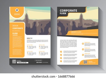 Business abstract vector template. Brochure design, cover modern layout, annual report, poster, flyer in A4 with colorful triangles, geometric shapes for tech, science, market with light background