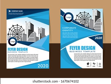 Business abstract vector template Brochure design cover modern layout annual report poster flyer in A4 with colorful triangles geometric shapes for tech science market with light background