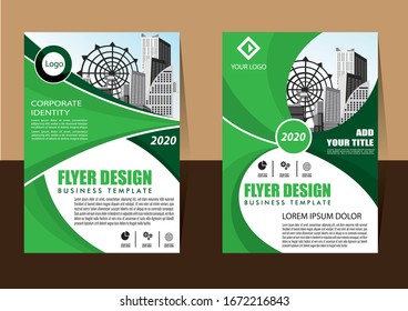 Planta vectorial abstracta empresarial Diseño de folleto Diseño moderno Informe anual folleto en A4 con triángulos coloridos formas geométricas para el mercado de la ciencia tecnológica con fondo ligero