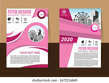 Planta vectorial abstracta empresarial Diseño de folleto Diseño moderno Informe anual folleto en A4 con triángulos coloridos formas geométricas para el mercado de la ciencia tecnológica con fondo ligero