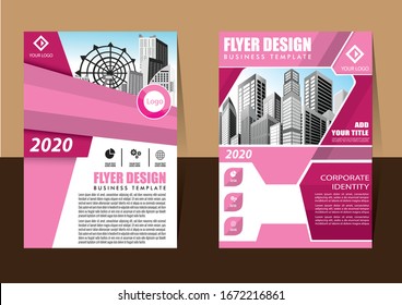 Business abstract vector template Brochure design cover modern layout annual report poster flyer in A4 with colorful triangles geometric shapes for tech science market with light background