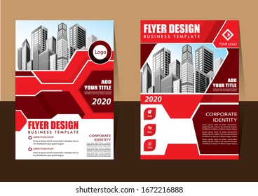 Planta vectorial abstracta empresarial Diseño de folleto Diseño moderno Informe anual folleto en A4 con triángulos coloridos formas geométricas para el mercado de la ciencia tecnológica con fondo ligero