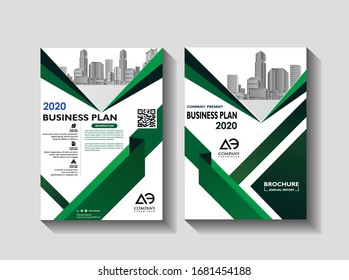 Plantilla vectorial abstracta del negocio. Diseño de folleto, diseño moderno de portada, informe anual, afiche, volante en A4 con triángulos coloridos, formas geométricas para tecnología, ciencia, mercado con fondo claro