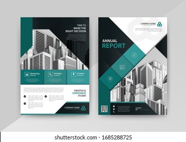 Business abstract vector template for Brochure, AnnualReport, Magazine, Poster, Corporate Presentation, Portfolio, Flyer, infographic with blue and black color size A4, Front and back. Vector