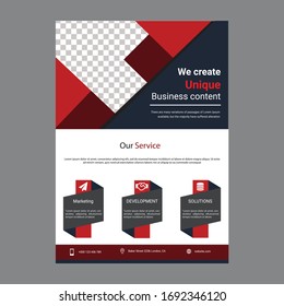 Business abstract vector template. Brochure design, cover modern layout, annual report, poster, flyer in A4 with colorful triangles, geometric shapes for tech, science, market with light background